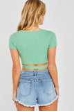 Cher Crop Top - Mint Green