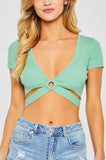 Cher Crop Top - Mint Green