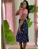 Ribbed Pink Cropped Top - Super soft fabric with a good amount of stretch. The high neck helps compensate for the shorter length which is perfect with any high-waisted bottom. Guava Honey Shop