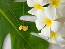 SUNFLOWER YELLOW HAMSA + HONEY BEE NECKLACE